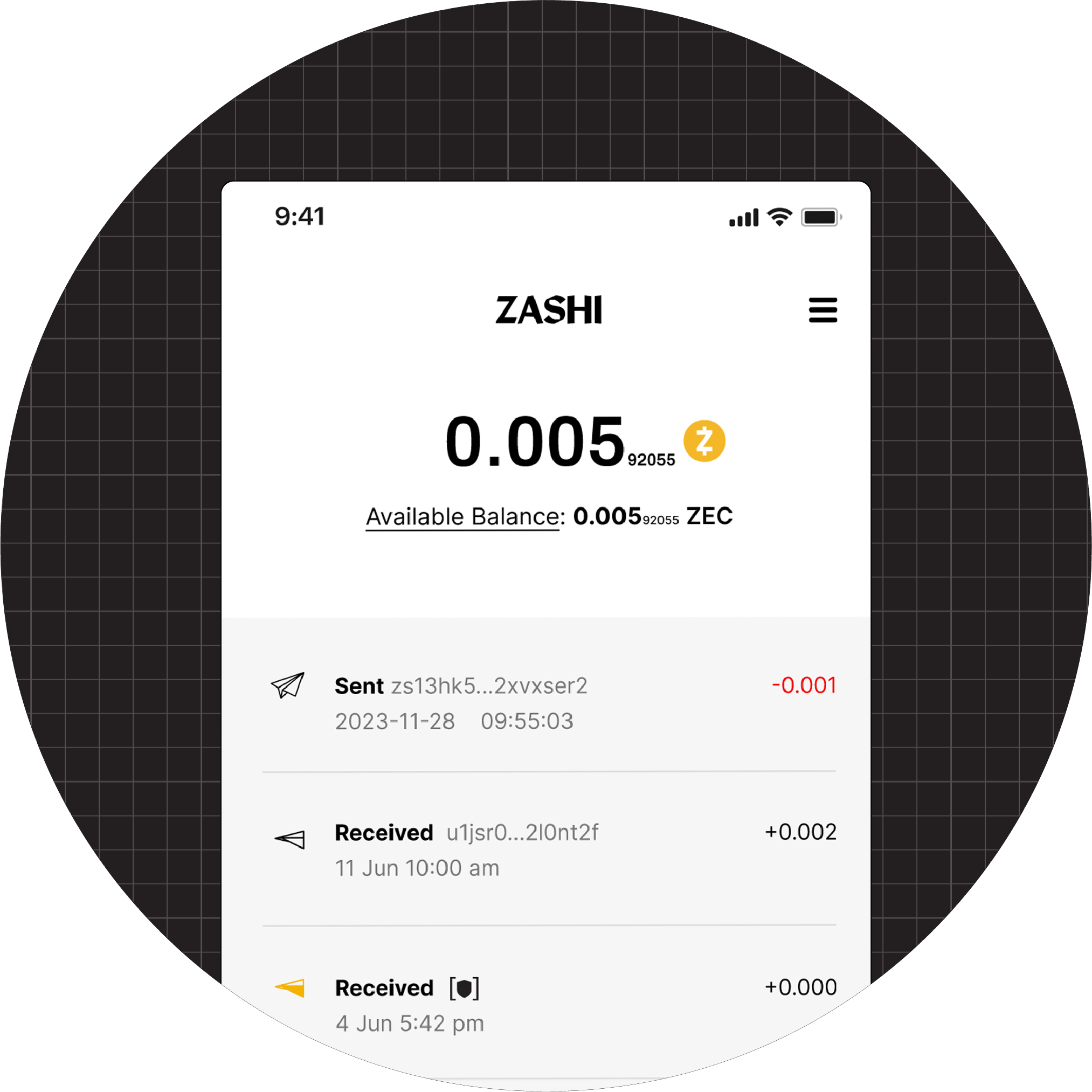 Zashi App